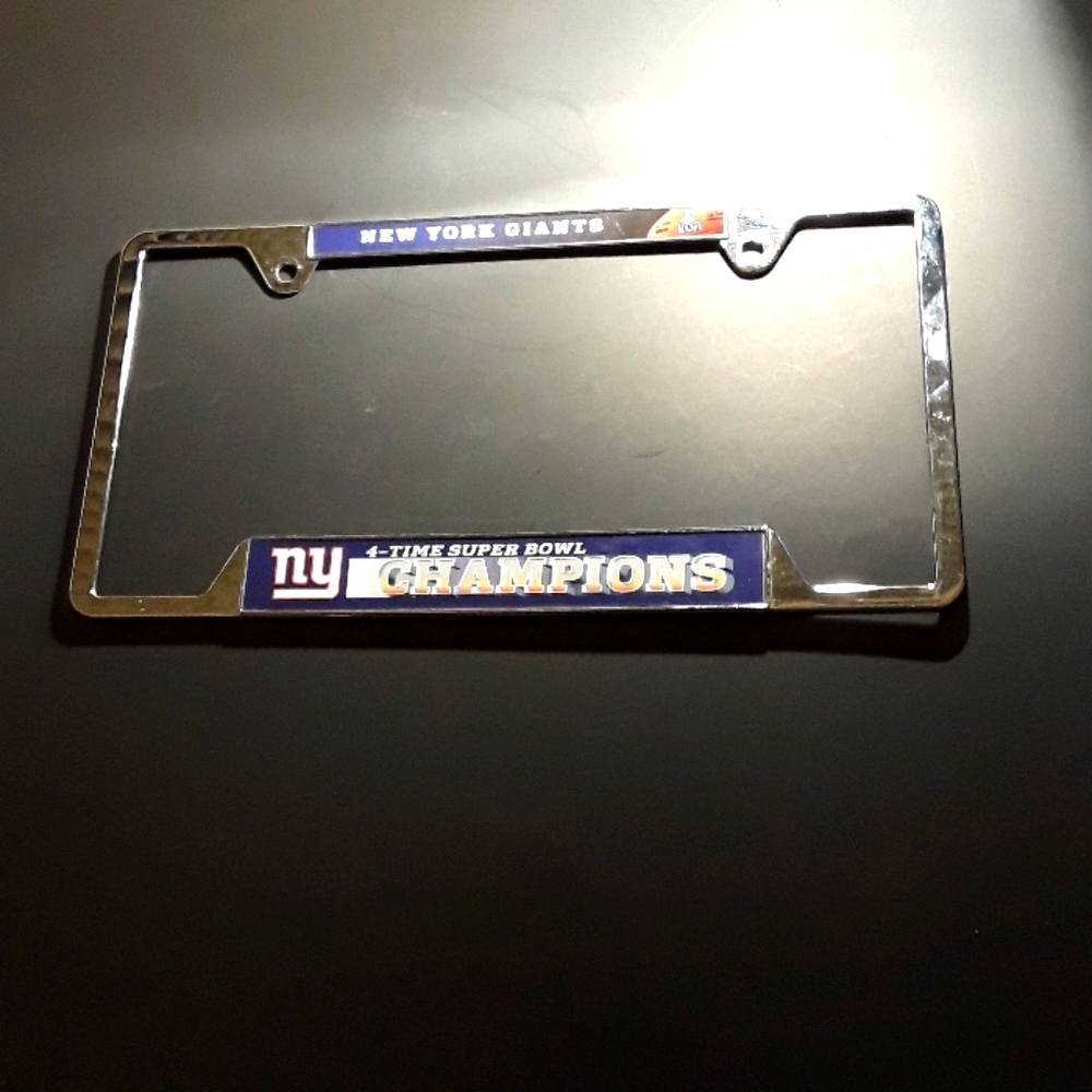 c NFL NEW YORK GIANTS SUPERBOWL LICENSE PLATE FRAME SUPER BOWL